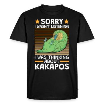 I thought of Kakapos flightless parrot - Men's Premium Organic T-Shirt - black - Front - Nico (187cm)