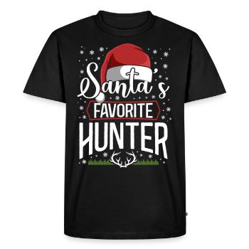 Chasseur de cerfs de Buck Noël - T-shirt Premium bio Homme - noir - Devant - Nico (187cm)