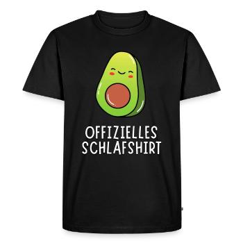 Offizielles Schlafshirt - Süßes Baby Avocado - Männer Premium Bio T-Shirt - Schwarz - Vorne - Nico (187cm)