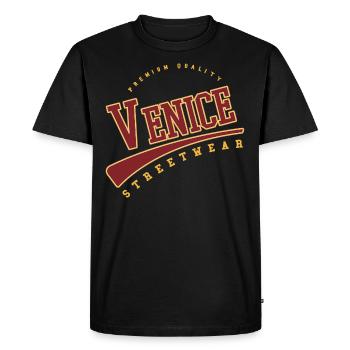 Venice Venice Italy College High School Style - Men's Premium Organic T-Shirt - black - Front - Nico (187cm)
