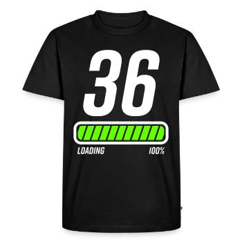 36th birthday 36 years - Men's Premium Organic T-Shirt - black - Front - Nico (187cm)