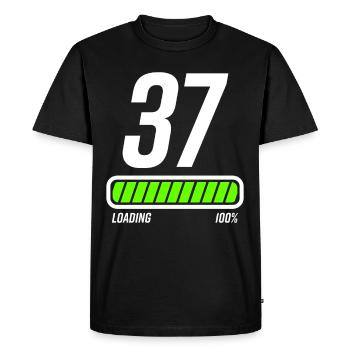 37th birthday 37 years - Men's Premium Organic T-Shirt - black - Front - Nico (187cm)