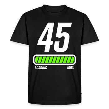 45th birthday 45 years - Men's Premium Organic T-Shirt - black - Front - Nico (187cm)