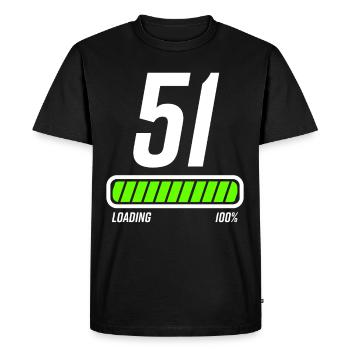 51 years 51st birthday gift - Men's Premium Organic T-Shirt - black - Front - Nico (187cm)