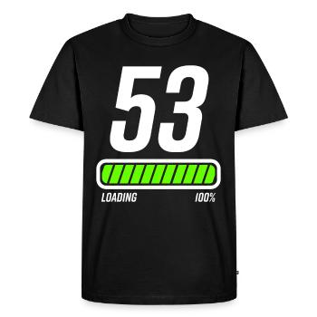 53 years 53rd birthday gift - Men's Premium Organic T-Shirt - black - Front - Nico (187cm)