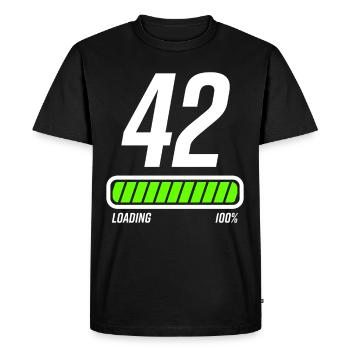 42e anniversaire 42 ans - T-shirt Premium bio Homme - noir - Devant - Nico (187cm)