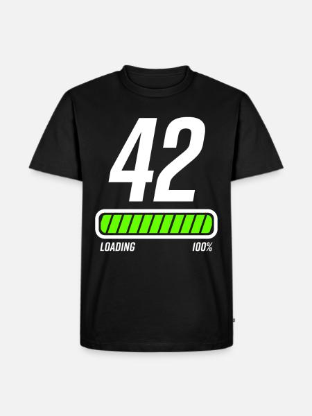 42e anniversaire 42 ans - T-shirt Premium bio Homme - noir