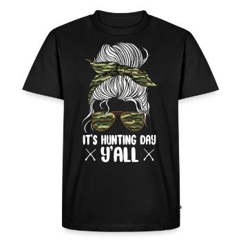 Chasseur de cerfs Fille - T-shirt Premium bio Homme - noir - Devant - Nico (187cm)