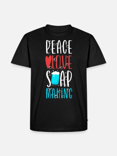 Soap Making Crafting Peace Love - Men's Premium Organic T-Shirt - black