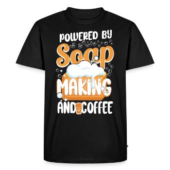 Soap Making Crafting Powered By - Men's Premium Organic T-Shirt - black - Front - Nico (187cm)