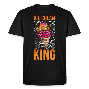Crème glacée Cone Crown Crème glacée - T-shirt Premium bio Homme - noir - Devant - Nico (187cm)