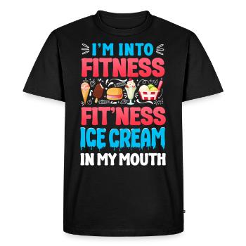 Ice Cream Cone Popsicle I'm Into - Men's Premium Organic T-Shirt - black - Front - Nico (187cm)