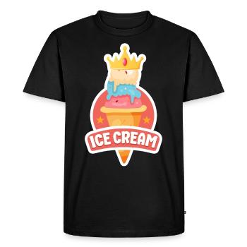 Crème glacée Cone Crown Crème glacée - T-shirt Premium bio Homme - noir - Devant - Nico (187cm)
