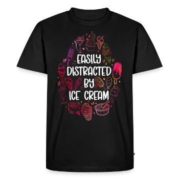 Ice Cream Cone Popsicle Easily - Men's Premium Organic T-Shirt - black - Front - Nico (187cm)