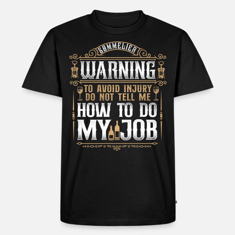 Sommelier Wine Drinking Tasting - Männer Premium Bio T-Shirt - Schwarz