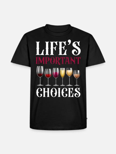 Sommelier Wine Drinking Tasting - Men's Premium Organic T-Shirt - black
