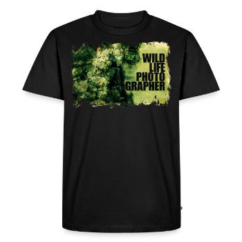 Série "Wildlife Photographer" - The invisible man - T-shirt Premium bio Homme - noir - Devant - Nico (187cm)