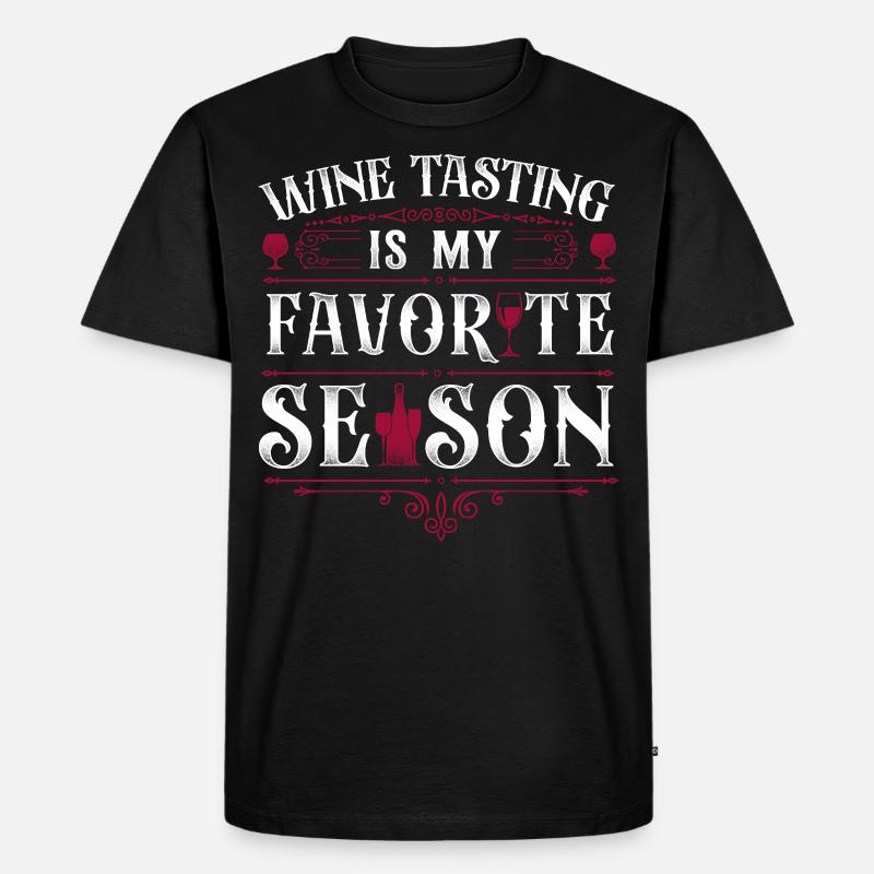 Sommelier Wine Drinking Tasting - Männer Premium Bio T-Shirt - Schwarz
