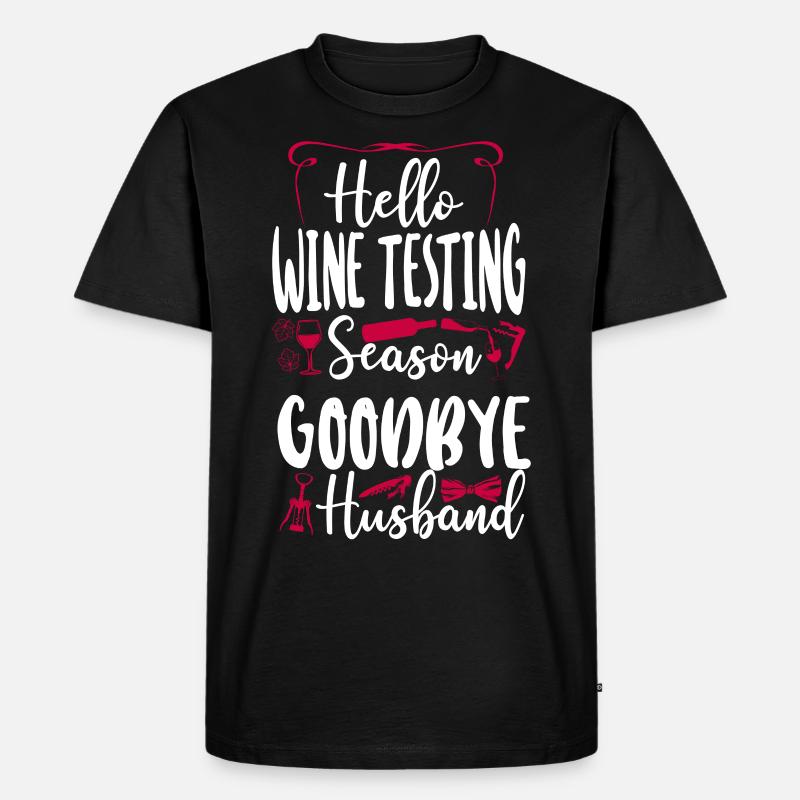 Sommelier Wine Drinking Tasting - Männer Premium Bio T-Shirt - Schwarz