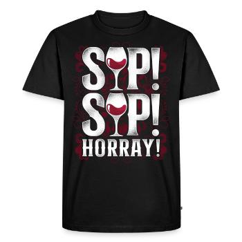 Dégustation de vin de sommelier - T-shirt Premium bio Homme - noir - Devant - Nico (187cm)