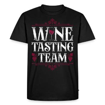 Dégustation de vin de sommelier - T-shirt Premium bio Homme - noir - Devant - Nico (187cm)