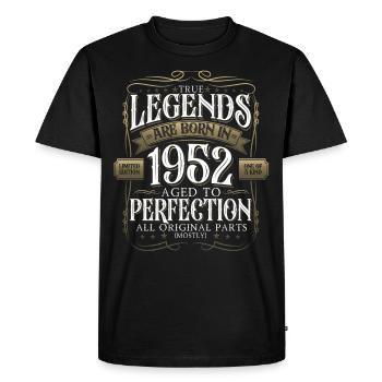 Legend 1952 70th Birthday Gift Men Funny - Men's Premium Organic T-Shirt - black - Front - Nico (187cm)