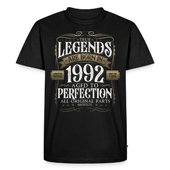 Legend 1992 30th Birthday Gift Men Funny - Men's Premium Organic T-Shirt - black - Front - Nico (187cm)