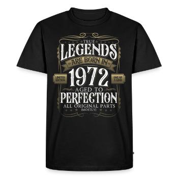 Legend 1972 50th Birthday Gift Men Funny - Men's Premium Organic T-Shirt - black - Front - Nico (187cm)