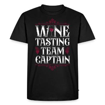 Dégustation de vin de sommelier - T-shirt Premium bio Homme - noir - Devant - Nico (187cm)