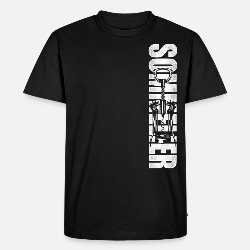 Sommelier Wine Drinking Tasting - Männer Premium Bio T-Shirt - Schwarz