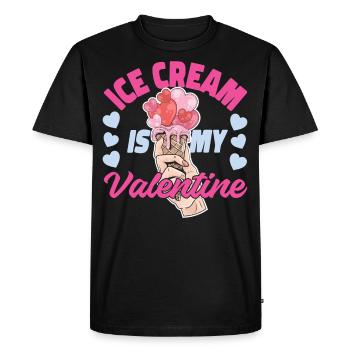 Crème glacée Cône de la Saint-Valentin - T-shirt Premium bio Homme - noir - Devant - Nico (187cm)