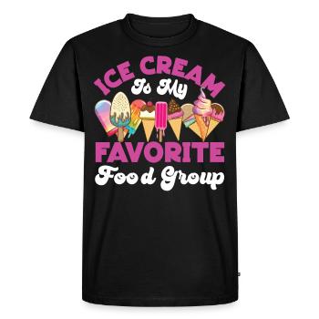 Crème glacée Cone Popsicle Crème glacée - T-shirt Premium bio Homme - noir - Devant - Nico (187cm)
