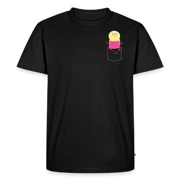 Cône de poche de crème glacée - T-shirt Premium bio Homme - noir - Devant - Nico (187cm)