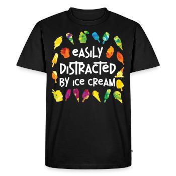 Ice Cream Cone Popsicle Easily - Men's Premium Organic T-Shirt - black - Front - Nico (187cm)