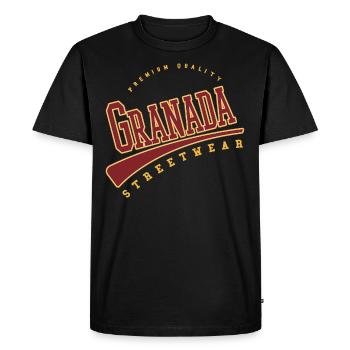 Granada Spain College High School Style - Men's Premium Organic T-Shirt - black - Front - Nico (187cm)