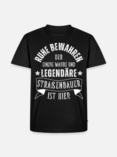 Legendärer Straßenbauer Beruf - Männer Premium Bio T-Shirt - Schwarz