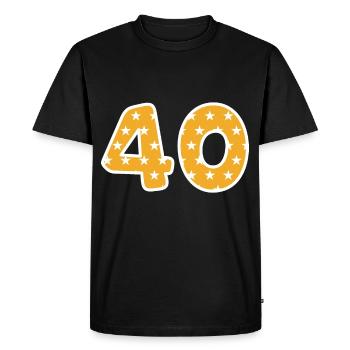 Quarante - T-shirt Premium bio Homme - noir - Devant - Nico (187cm)