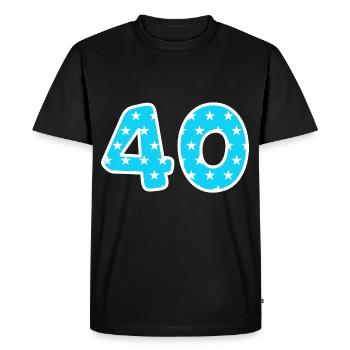 40 - T-shirt Premium bio Homme - noir - Devant - Nico (187cm)