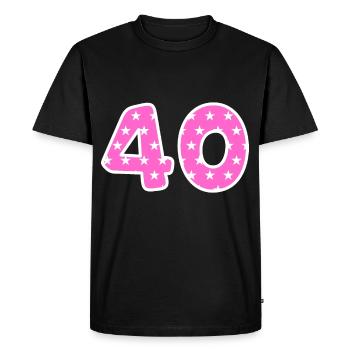 Numéro 40 - T-shirt Premium bio Homme - noir - Devant - Nico (187cm)