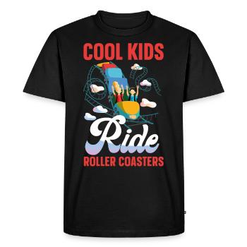 Roller Coaster Cool Kids Ride - Men's Premium Organic T-Shirt - black - Front - Nico (187cm)