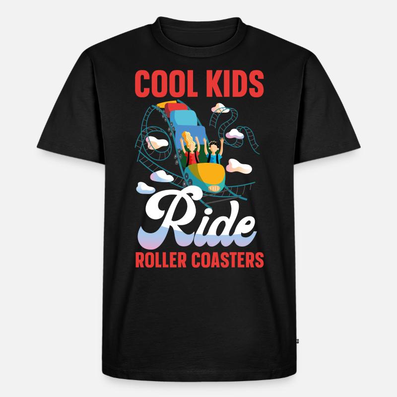 Roller Coaster Cool Kids Ride - Männer Premium Bio T-Shirt - Schwarz
