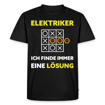 Elektriker Elektrotechnik Lustiger Spruch - Männer Premium Bio T-Shirt - Schwarz - Vorne - Nico (187cm)