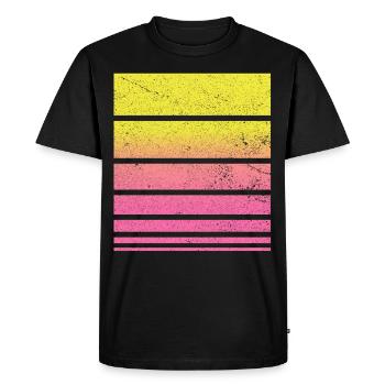 Sun Retro Pattern Vintage - Men's Premium Organic T-Shirt - black - Front - Nico (187cm)