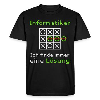 Informatiker Informatik Student Lustiger Spruch - Männer Premium Bio T-Shirt - Schwarz - Vorne - Nico (187cm)