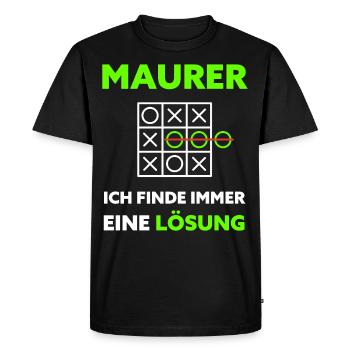 Maurer Humor Lustiger Spruch - Männer Premium Bio T-Shirt - Schwarz - Vorne - Nico (187cm)