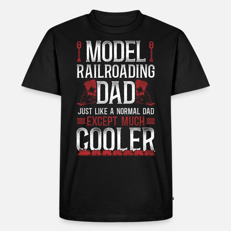 Steam Train Driver Trainspotting - Männer Premium Bio T-Shirt - Schwarz