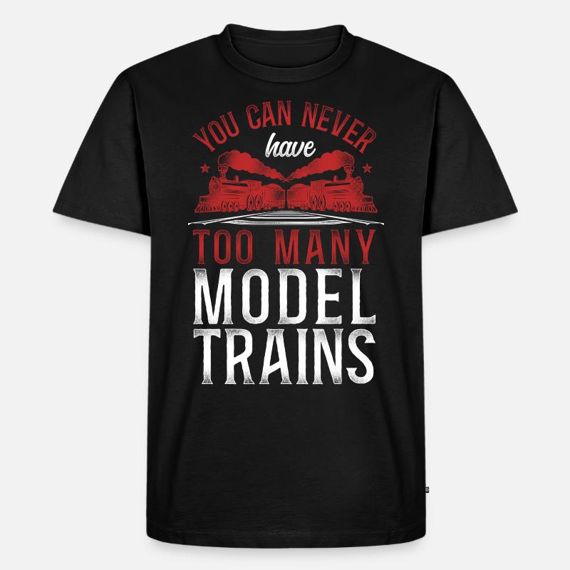 Steam Train Driver Trainspotting - Männer Premium Bio T-Shirt - Schwarz