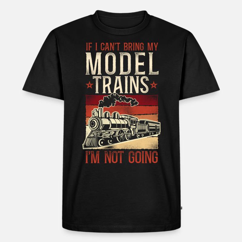 Steam Train Driver Trainspotting - Männer Premium Bio T-Shirt - Schwarz