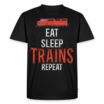 Conducteur de train diesel de marchandises - T-shirt Premium bio Homme - noir - Devant - Nico (187cm)