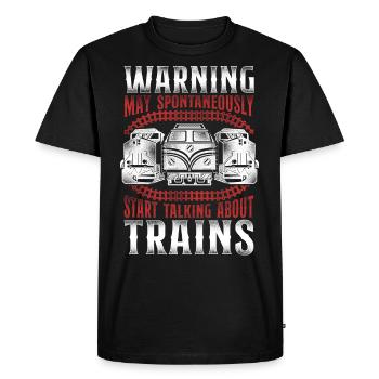 Conducteur de train diesel de marchandises - T-shirt Premium bio Homme - noir - Devant - Nico (187cm)